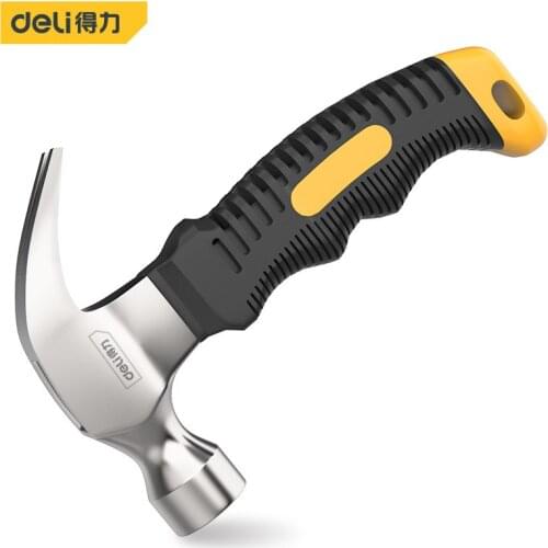 Deli Portable Mini Shockproof Claw Hammer Car Multi-Function Hammer Escape Hammer Anti-Skid Plastic Claw Hammer Household Tool