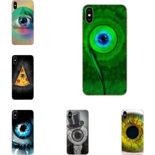 For Sony Xperia Z Z1 Z2 Z3 Z3+ Z4 Compact Z5 Plus M2 M4 XA XA1 XZ Premium Diy Colorful Printing Drawing TPU Triangle Eyeball
