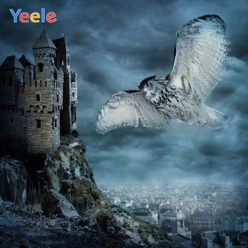 Yeele Halloween Backdrop Owl Castle Night Scene Custom Vinyl Photography Background For Photo Studio Photocall Photophone Props