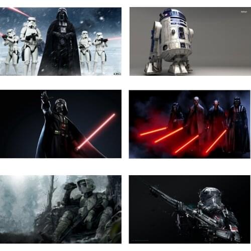 Star Wars Canvas Painting Darth Vader Master Yoda Anakin Skywalker Leia Organa Hero Movie Poster Home Decor Childrens Room Gift