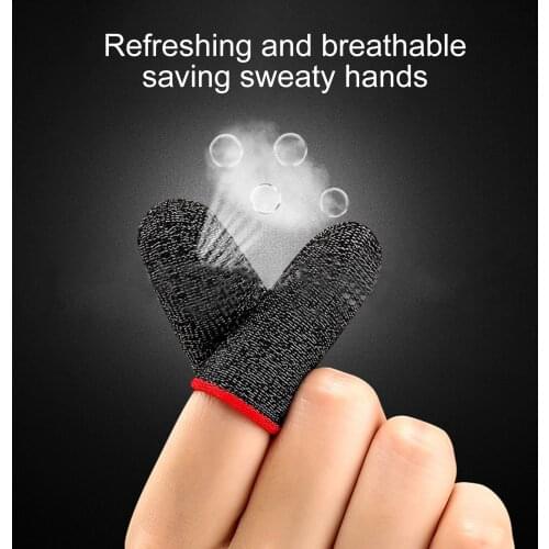 1pair Creative Gaming PK Finger Cots For Smart Phone Tablet Games Non-slip Anti-sweat Finger Cots Touch Screen Breathable Gloves