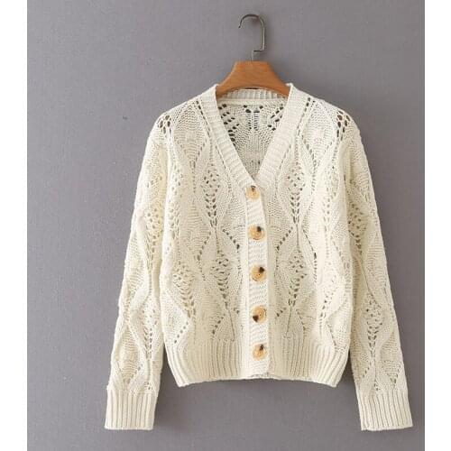 MESTTRAF Women 2021 Fashion Pure Color Loose Cardigan Sweater Autumn Retro Long Sleeve Casual Top Streetwear