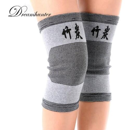 1 pair Bamboo charcoal Keep warm leggers sports Knees brace Unisex Autumn Winter Elasticity Breathable Kneepads Arthritis Guard
