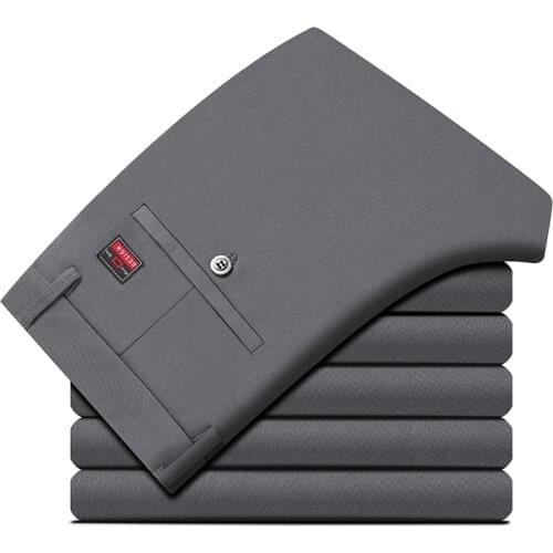 2021 Spring Summer New Korean Fashion Suit Pants Classic Solid Color Stretch Loose Trousers Male Brand Business Casual Clothes