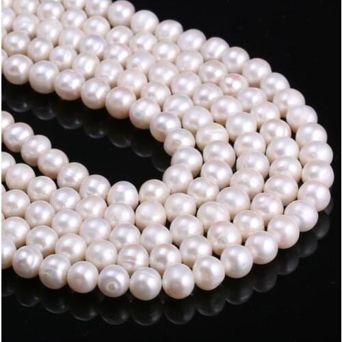 New White Potato Pearl Beads Simple And Stylish Banquet Jewelry Gift Pearl Size 8-9mm