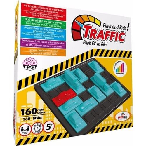 Park and Ride Traffic Thinking Skills Box Game 160 Tasks Car Parking İntelligence Game Collection Card Focus Math Toy Sale