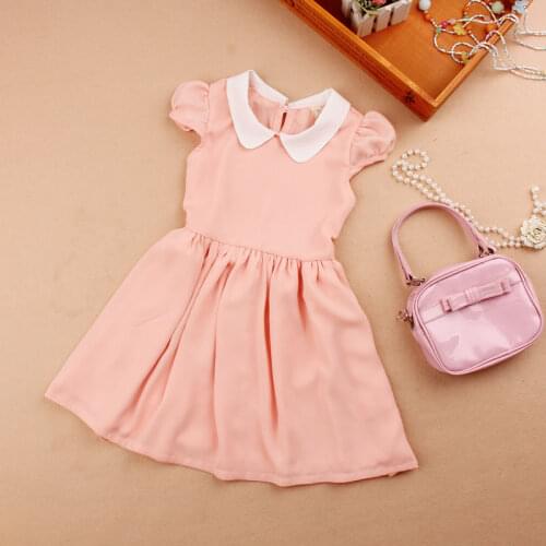 Girls dresses summer 2019 children clothing kids dresses for girls cute peter pan collar princess dress girls clothes age 1-16Y
