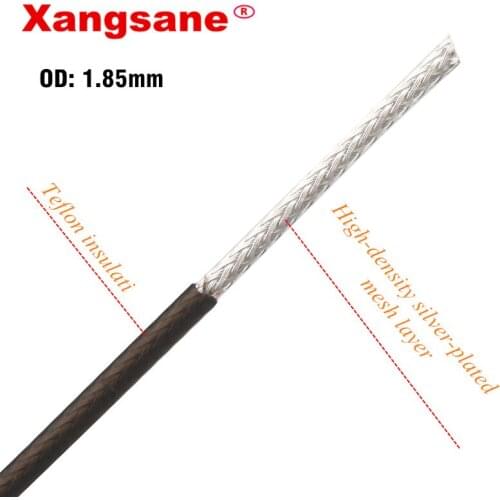20M/50M/100M/200M Xangsane 1.85mm silver plated loose wire hifi manual DIY RCA signal Bulk cable 3.5mm to lotus audio cable