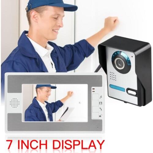 Wired 7 inches TFT Doorbell Security System Intercom Home Door Video Night Vision CCTV Monitors for House