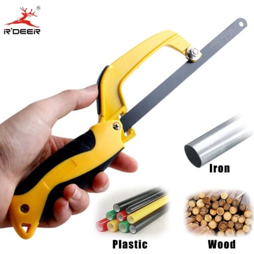 RDEER 10" Hand Saw Aluminum Alloy With DIY With Hacksaw Hand Tools Pocket For Cutting Metal Wood Plastic Pipe