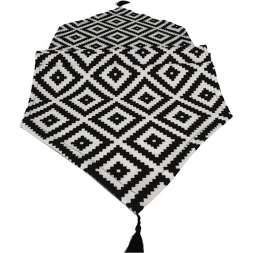 40x140cm Luxury Table Runner with Tassels for Dining Table Wedding Party Christmas Cake Floral Soft Tablecloth Decoration