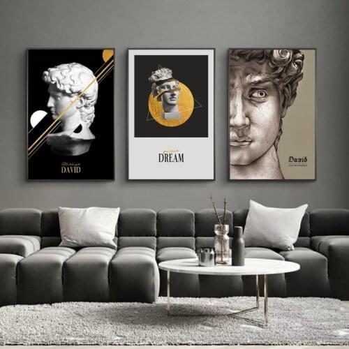 Sculpture of David Picture Canvas Painting Decor Picture Oil Painting Wall Picture Poster Modern Wall Art Picture in Living Room