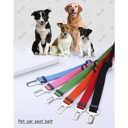 Dog Car Safety Seat Belt Adjustable Pet Leashes Retractable Safety Belt For Dog Pet Travel Supplies Pet Harness Dog Collar
