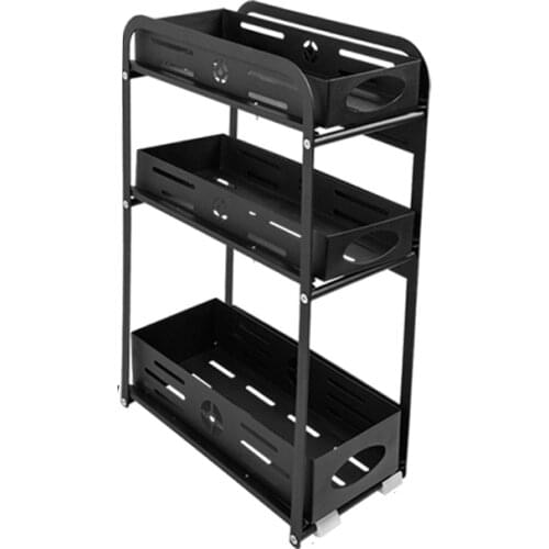 Kitchen sink storage rack push-pull drawer seasoning supplies cabinet layered storage shelf multi-layer table