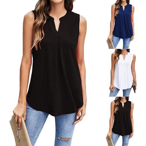 Women V-neck Slim Vest Top Solid Color Short Sleeve Loose T-Shirt Blouse Tops Casual Womens Summer Blouse Women Tops