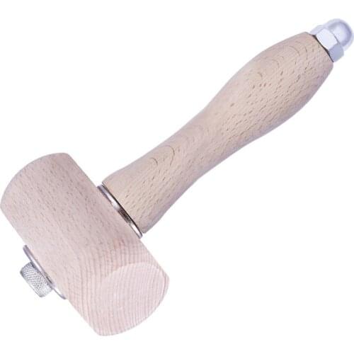 LMDZ manual leather leather carving tools DIY hammer drill wood hammer impact hammer circle printing wood