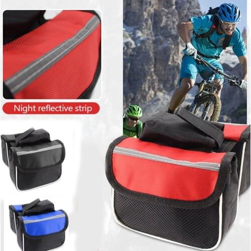 MTB Bike Bags Front Tube Rainproof Frame Shell Storage Bicycle Pouch Pack Phone Holder Case Cycling Accessories XA195TQ