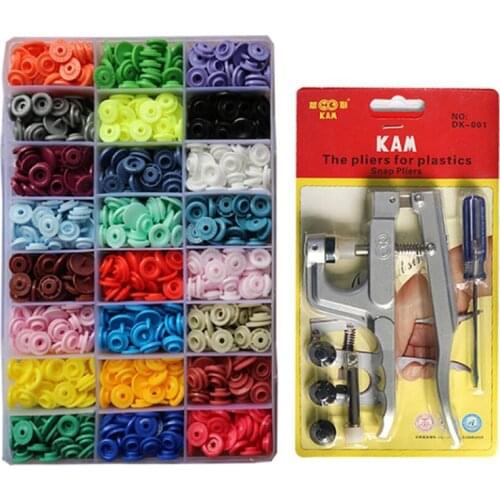 High quality colorful ramdom 24 color T5 KAM brand snaps with a KAM plier