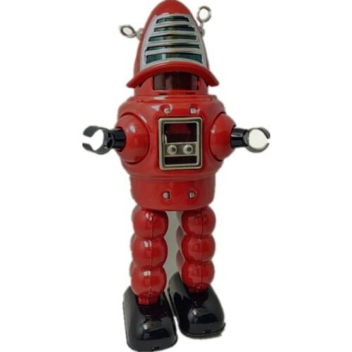 [Funny] Adult Collection Retro Wind up toy Metal Tin space mechanical planet bullet robot Clockwork toy figures model kids gift