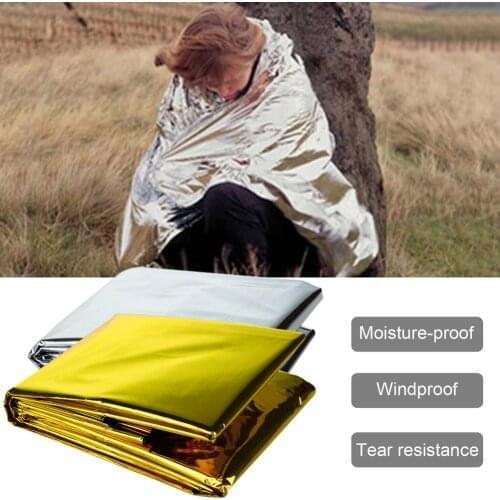 Curtain Military Blanke Emergency Thermal Blanket Outdoor WaterProof Survival Rescue Blanket Foil Thermal Space First Aid Rescue