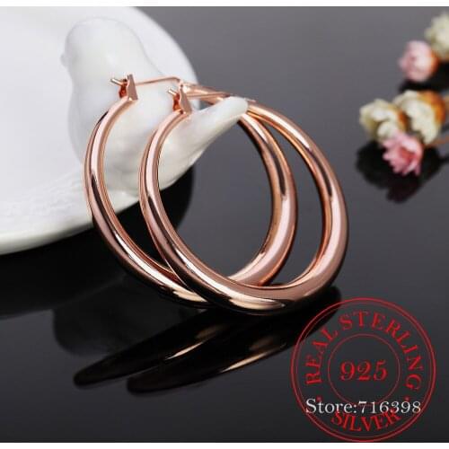 Small Hoop Earrings 925 Sterling Silver Circle Round Huggie Hoop Earrings For Women Men Fashion Simple Brincos De Prata