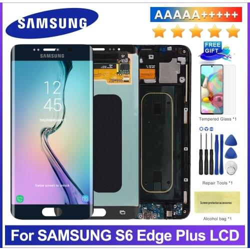 5.7'' Original For Samsung Galaxy S6 Edge Plus Lcd G928 G928F G928G Display Touch screen With frame Digitizer Assembly G928T