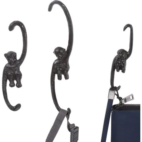 1Pc Cast Iron Heavy Duty Large Hanging Hooks Monkey Hook Indoor Outdoor Gardening Plant Hooks Hanger for Home Decorative
