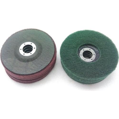 New 10pieces 125*22mm Non-woven Flap Grinding Disc Nylon Polishing Wheel Bulgarian Angle Grinder Tools for Metal Polish
