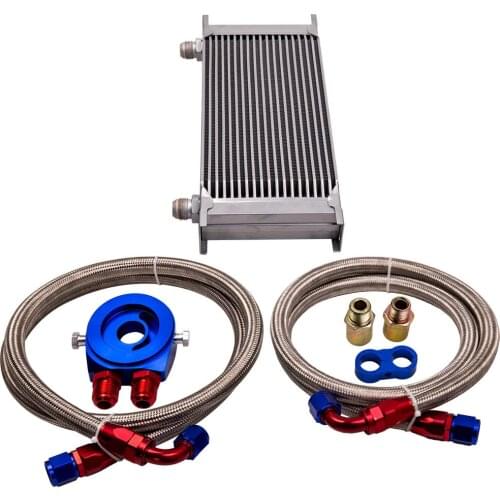 19 Row AN-10AN Engine Oil Cooler Filter Kit For BMW E36 E46 E82 E9X 135