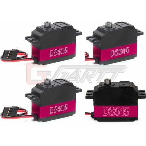 3 X GARTT DS505 Swash Plate Servo & 1 X DS515 Tail Servo 500 RC Helicopter servo motor Accessories