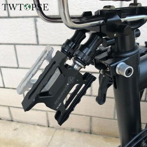 TWTOPSE Quick Release Bike Pedal Holder Adapter For Brompton Folding Bike Saddle Pedals Mount For MKS EZY Aceoffix Bicycle Pedal