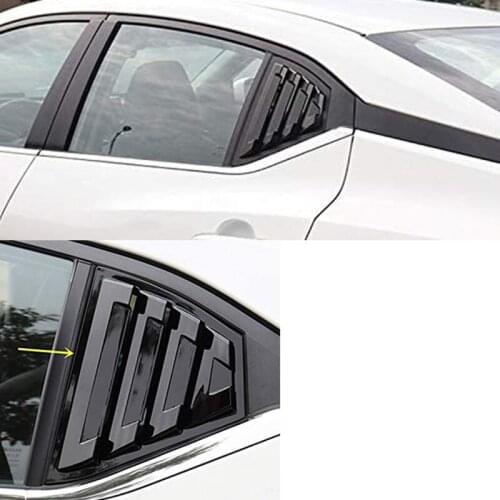 Car Rear Window Blinds Triangular Window Protection Covers Trims Panel for Nissan Sentra 2020 Window Scoops Louvers