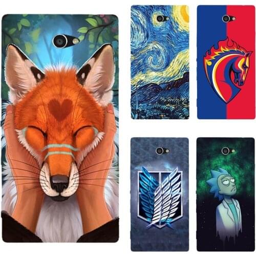 Phone Cases For Sony M2 Case For Sony Xperia M2 Aqua 4.8" Back Covers For Sony Xperia M2 S50H D2302 D2303 Funda Painting