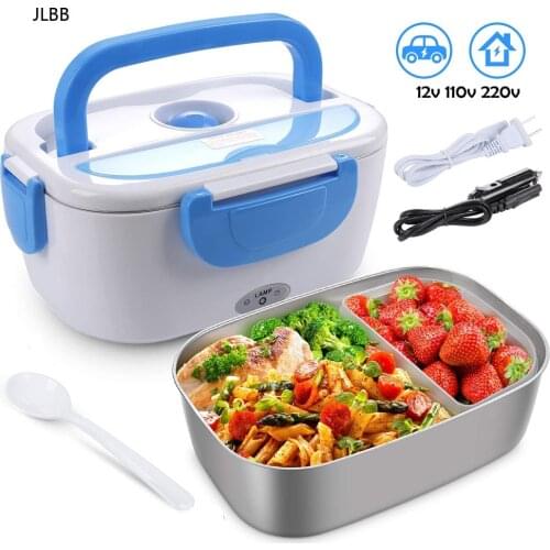 Electric Lunch Box for Car 12V Home US Plug 110V EU Plug 220V Electric Heating Food Container Lunch Box for Food Keep Warmer