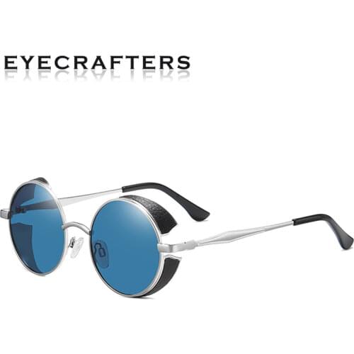 EYECRAFTERS 2020 Steampunk New Mens Womens Polarized Sunglasses Retro Punk Vintage Metal Eyewear uv400 Round Vintage Glasses 1