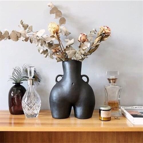 Arts Girl Bust Vase Decor Interest Ass Statue Woman Model Flower Pot Home Decoration Accessories Gift R5196