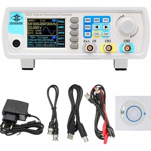 JDS6600 60MHz Digital Control DDS Dual-channel Arbitrary Waveform Functional Signal Generator Frequency Meter High Precision