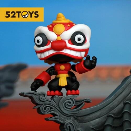 Chinese Style Dancing Lion Series Urban Element Blind Box Action Figure Doll Model