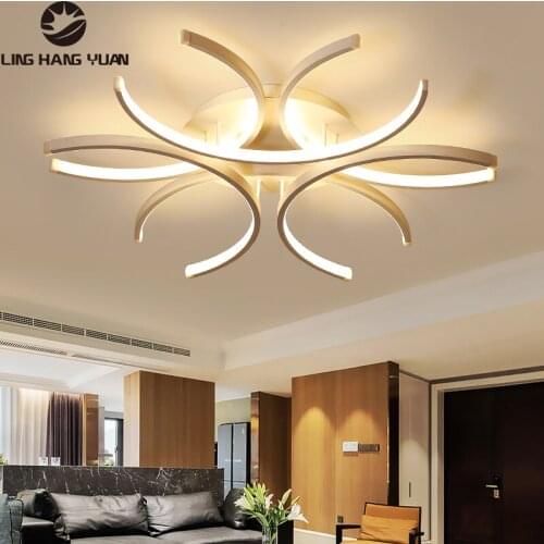 Modern LED Chandelier Lustre White Color Ceiling Chandelier Lighting For Living room Bedroom Dining room Kitchen Lamp Luminaires