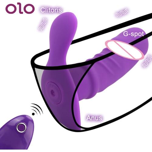 OLO Wireless Remote Control G-spot Massager 12 Speed Clit Vagina Stimulator Sex Toys for Women Wearable Dildo Vibrator
