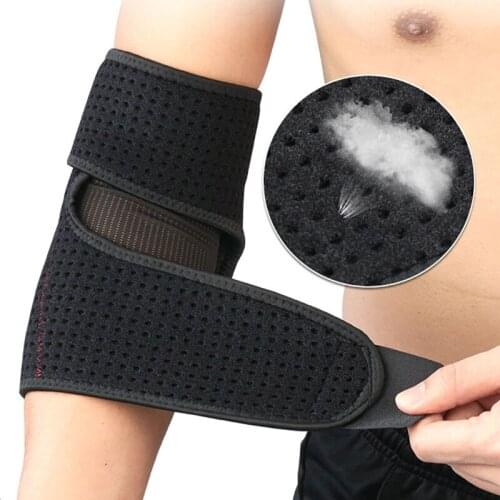 1PCS Sport Elbow Support Pads Men Adjustable Breathable Arm Protective Gear Sports Safety For Badminton Gym Tennis