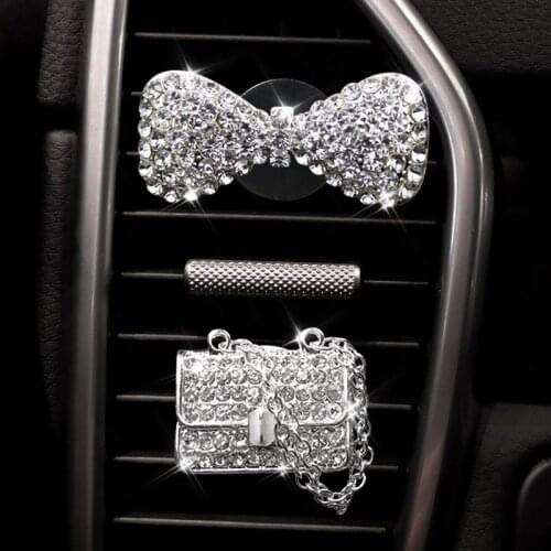 Car Air Freshener Auto Outlet Perfume Clip Car Decor Crystal high heel Car Scent Diffuser Bling Diamond Car Accessories Girls