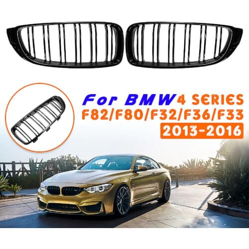 Pair Front Car Hood Kidney Sport Grills Grille For BMW F32 F33 F36 M3 M4 F80 F82 F83 4-Series 2013 2014 2015 2016