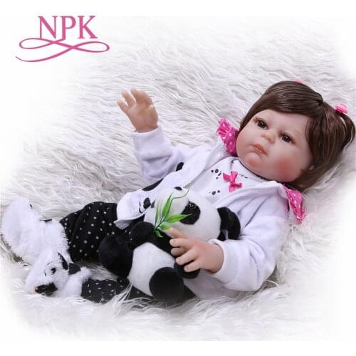 NPK 50cm 20" full Silicone Doll Reborn Baby Handmade BeBes Reborn Toy For Girls Newborn Girl Baby Birthday Gift For Child