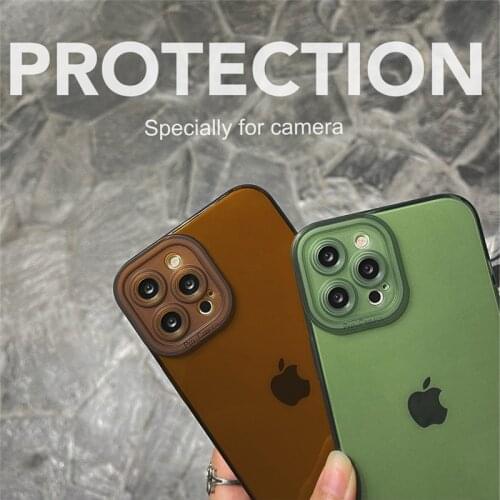 LUPWAY Transparent Solid Color TPU Phone Case For iPhone 11 12 Pro Max 7 8 Plus X XR XS Max SE 2020 Couple Silicone Back Cover