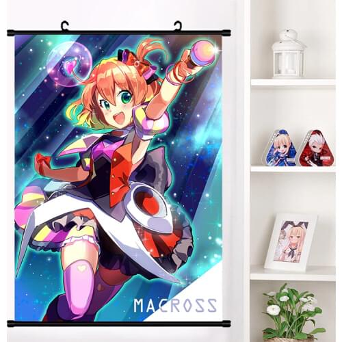 Anime MACROSS DELT Hayate Immelmann Wall Scroll Mural Poster Cartoon Wall Hanging Poster Home Decor Collection Art Print Picture