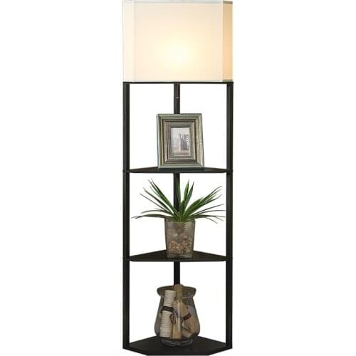 Modern Simple Corner Shelf Dimmer Floor Lamp with Coffee Table Storage Shelf Sofa Floor Light H 159cm 1976