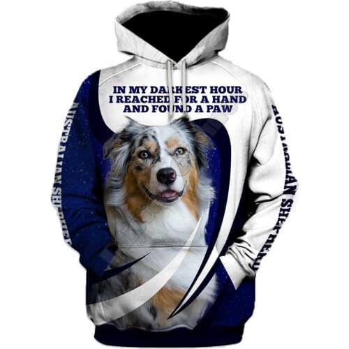 Australian Shepherd 3D Printed Hoodies Funny Pullover Men For Women Funny Sweatshirts Animal Sweater Drop Shipping 07