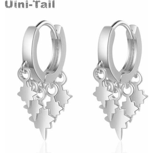 Uini-Tail hot sale new 925 sterling silver simple lightning earrings fashion art fresh short earrings high quality jewelry ED789