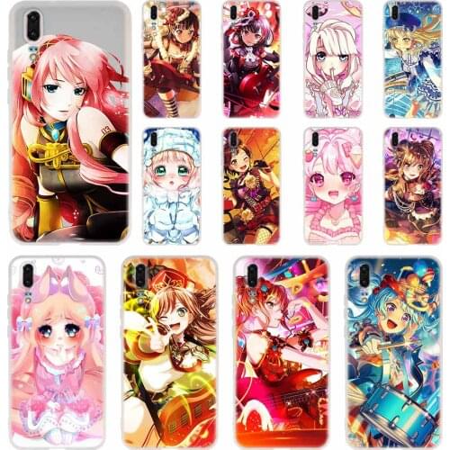 Japan Cartoon Anime Kawaii girl Phone Case For Huawei P40 P9 P10 P20 P30 Lite Cases Pro P Smart 2019 Cover Soft Cover